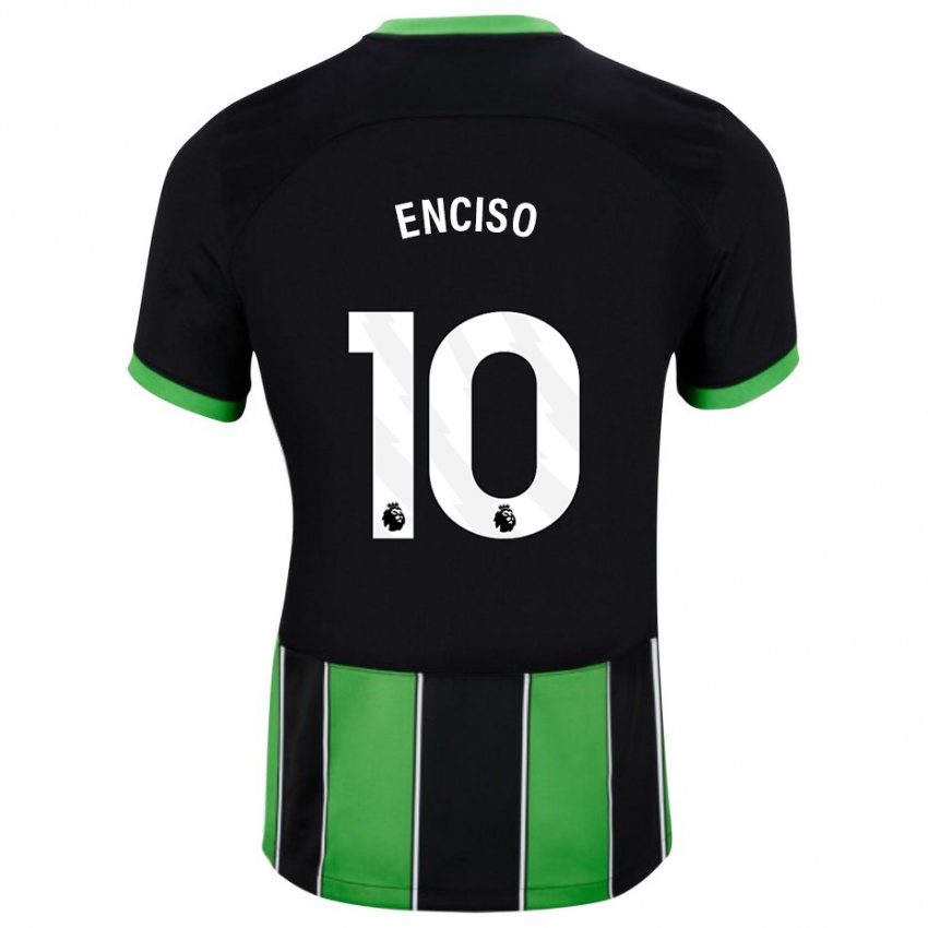 Kinder Julio Enciso #10 Schwarz Grün Auswärtstrikot Trikot 2023/24 T-Shirt Österreich