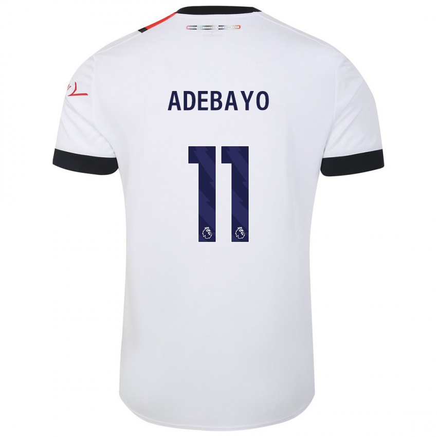 Kinder Elijah Adebayo #11 Weiß Auswärtstrikot Trikot 2023/24 T-Shirt Österreich