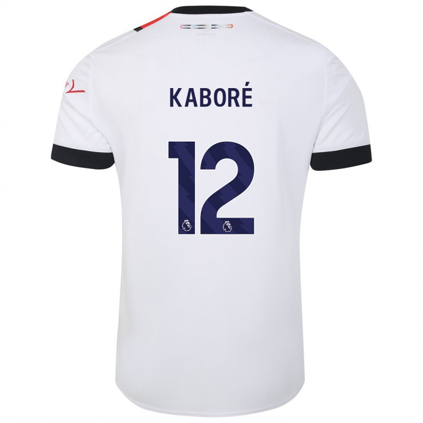 Kinder Issa Kabore #12 Weiß Auswärtstrikot Trikot 2023/24 T-Shirt Österreich