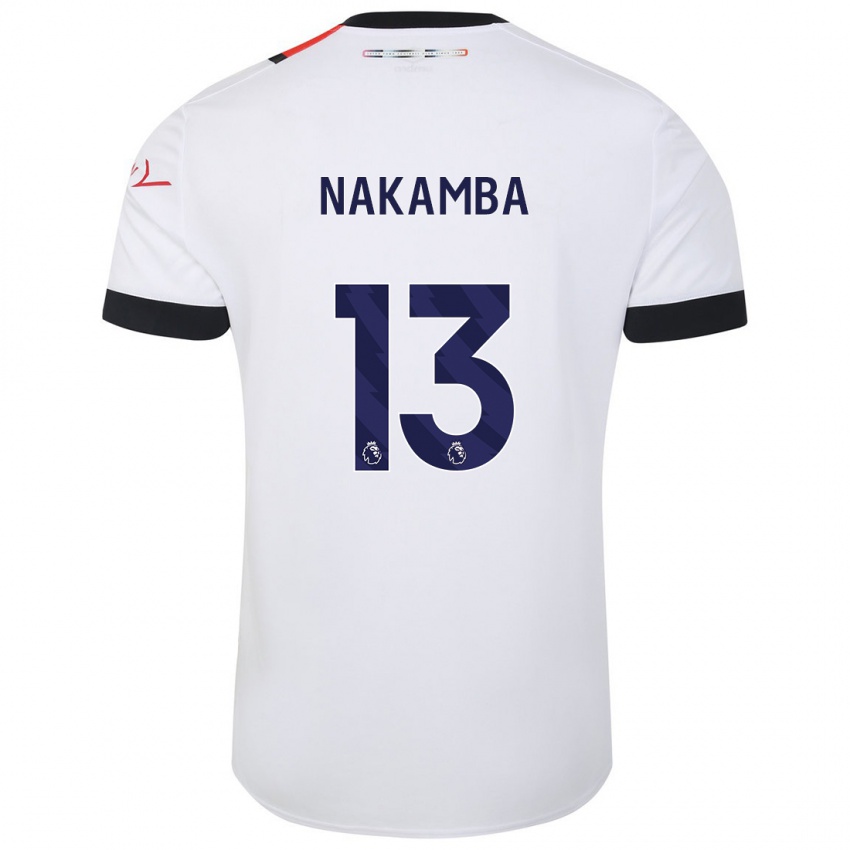 Kinder Marvelous Nakamba #13 Weiß Auswärtstrikot Trikot 2023/24 T-Shirt Österreich