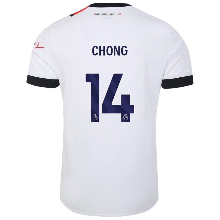 Kinder Tahith Chong #14 Weiß Auswärtstrikot Trikot 2023/24 T-Shirt Österreich