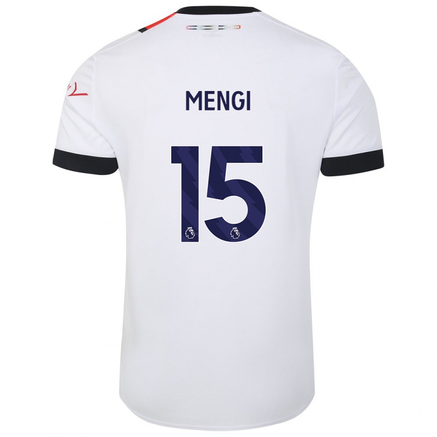 Kinder Teden Mengi #15 Weiß Auswärtstrikot Trikot 2023/24 T-Shirt Österreich