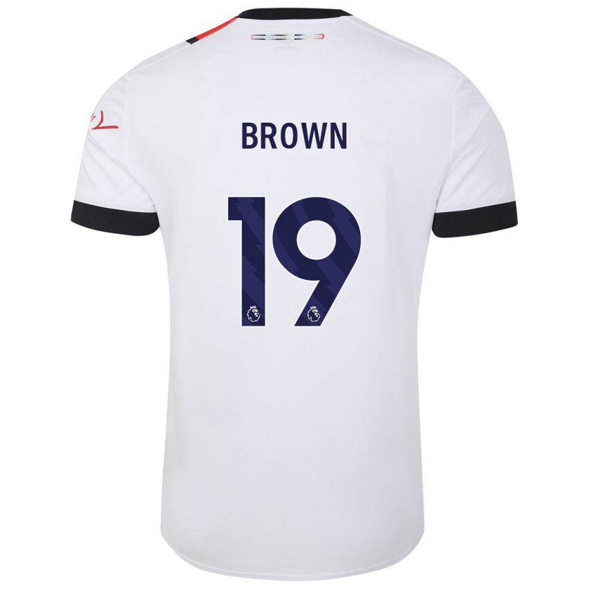 Kinder Jacob Brown #19 Weiß Auswärtstrikot Trikot 2023/24 T-Shirt Österreich