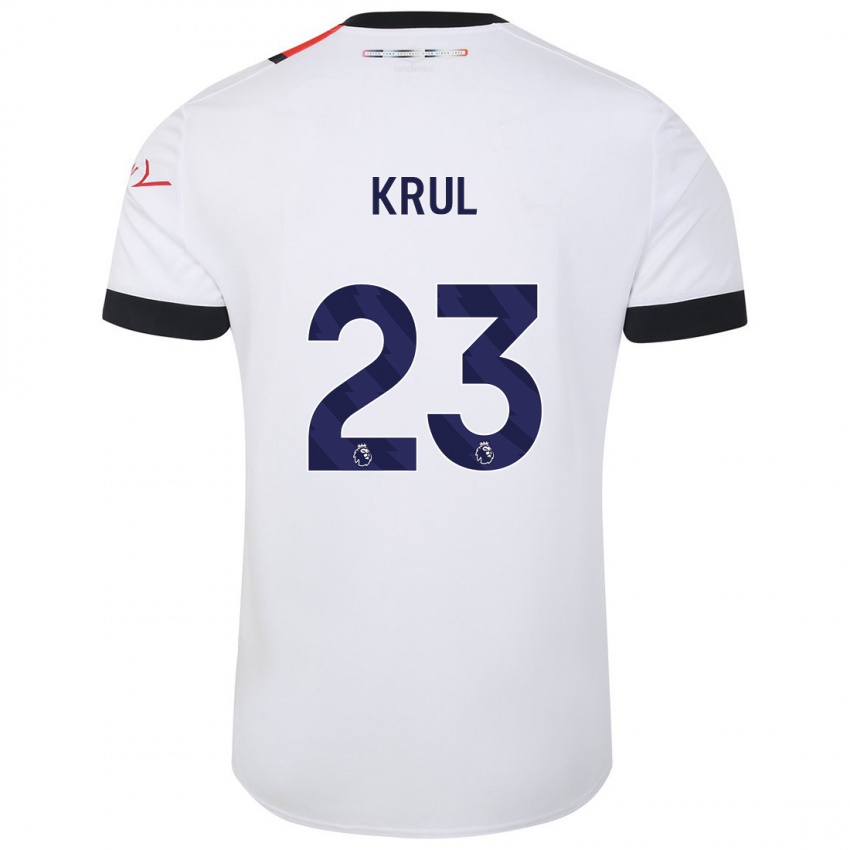 Kinder Tim Krul #23 Weiß Auswärtstrikot Trikot 2023/24 T-Shirt Österreich