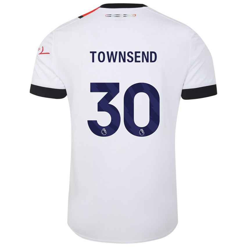 Kinder Andros Townsend #30 Weiß Auswärtstrikot Trikot 2023/24 T-Shirt Österreich