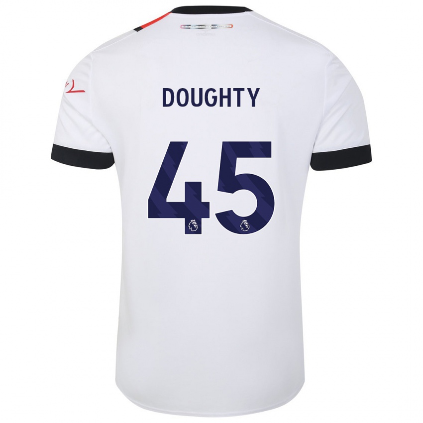 Kinder Alfie Doughty #45 Weiß Auswärtstrikot Trikot 2023/24 T-Shirt Österreich