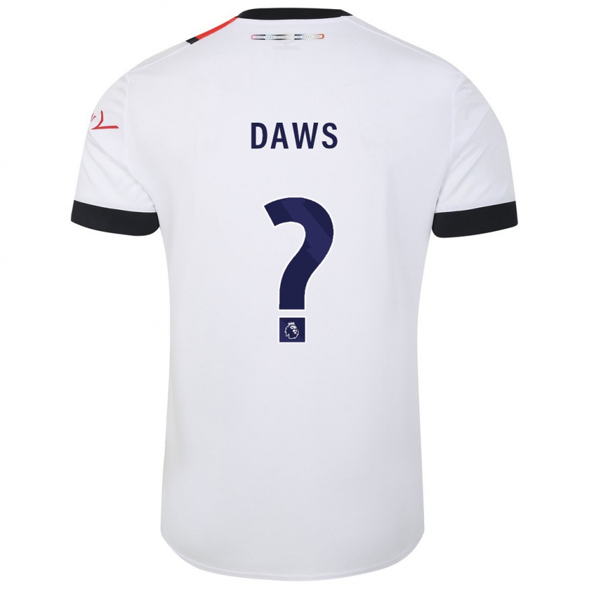 Kinder Marcus Daws #0 Weiß Auswärtstrikot Trikot 2023/24 T-Shirt Österreich