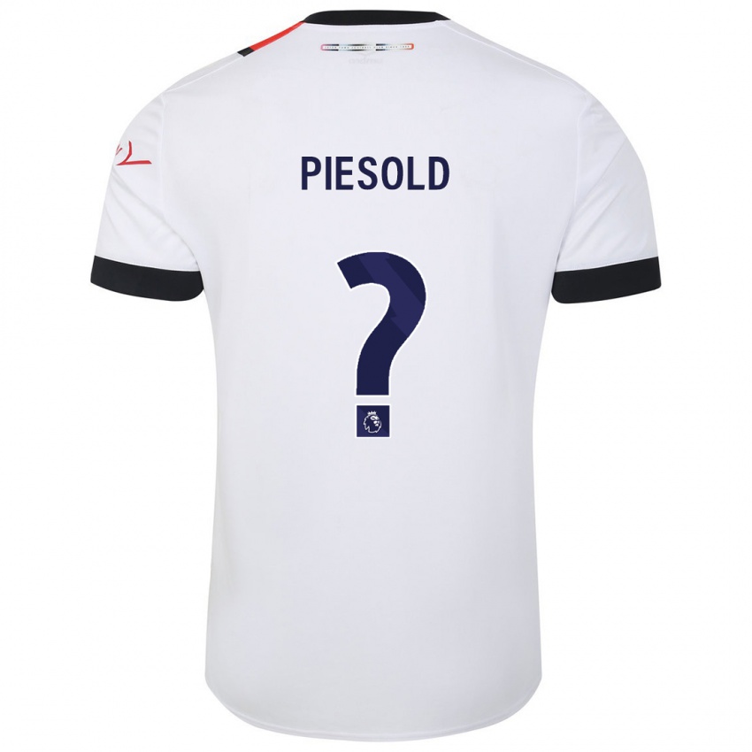 Kinder Axel Piesold #0 Weiß Auswärtstrikot Trikot 2023/24 T-Shirt Österreich