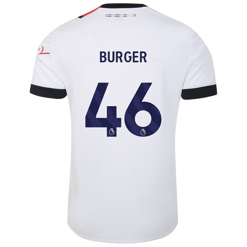 Kinder Jake Burger #46 Weiß Auswärtstrikot Trikot 2023/24 T-Shirt Österreich