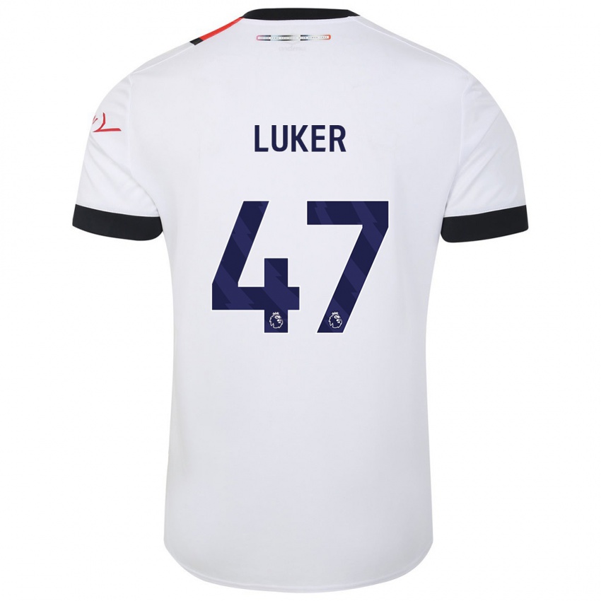 Kinder Jayden Luker #47 Weiß Auswärtstrikot Trikot 2023/24 T-Shirt Österreich
