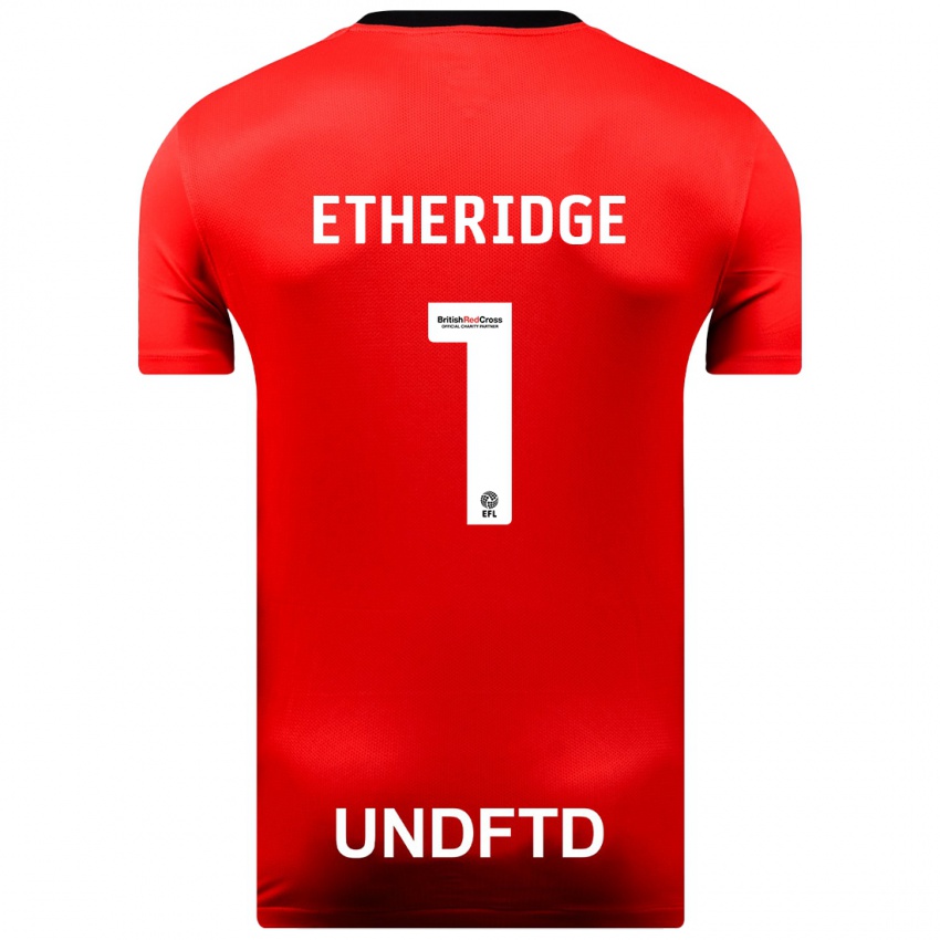 Kinder Neil Etheridge #1 Rot Auswärtstrikot Trikot 2023/24 T-Shirt Österreich