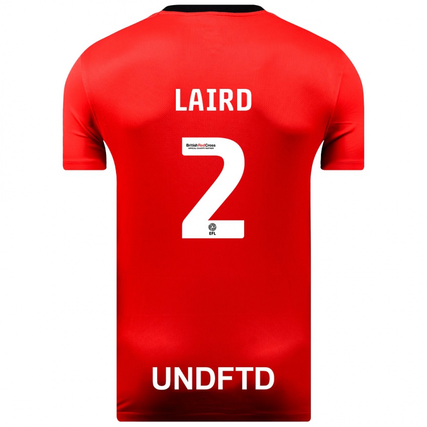 Kinder Ethan Laird #2 Rot Auswärtstrikot Trikot 2023/24 T-Shirt Österreich