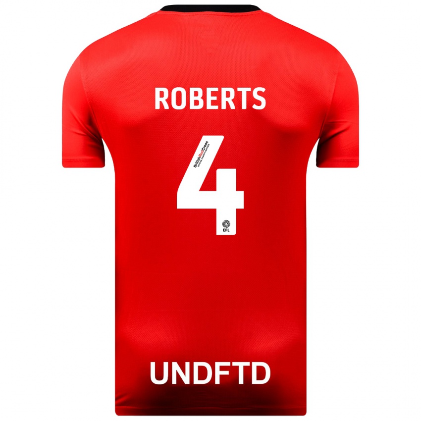 Kinder Marc Roberts #4 Rot Auswärtstrikot Trikot 2023/24 T-Shirt Österreich