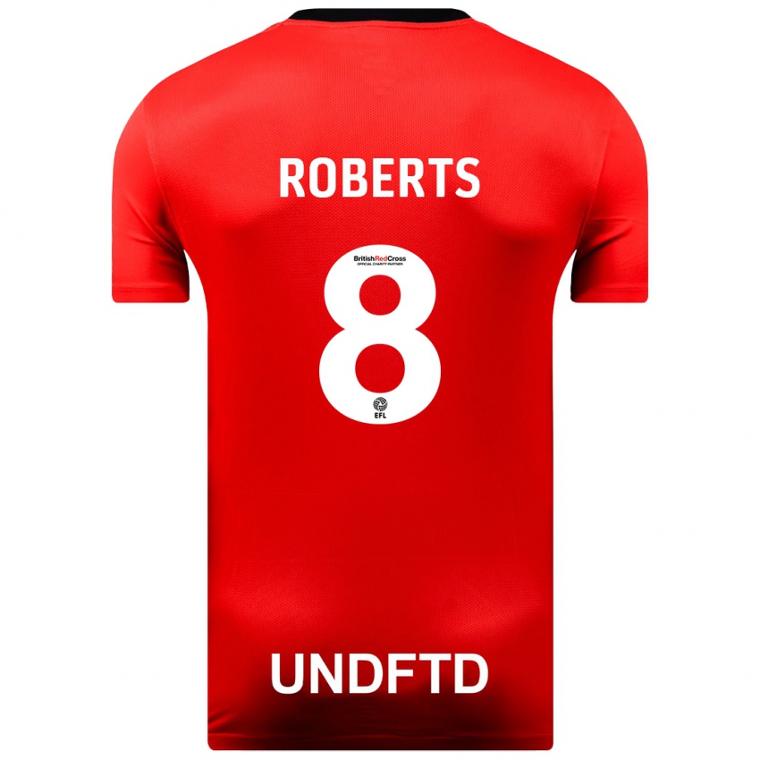 Kinder Tyler Roberts #8 Rot Auswärtstrikot Trikot 2023/24 T-Shirt Österreich