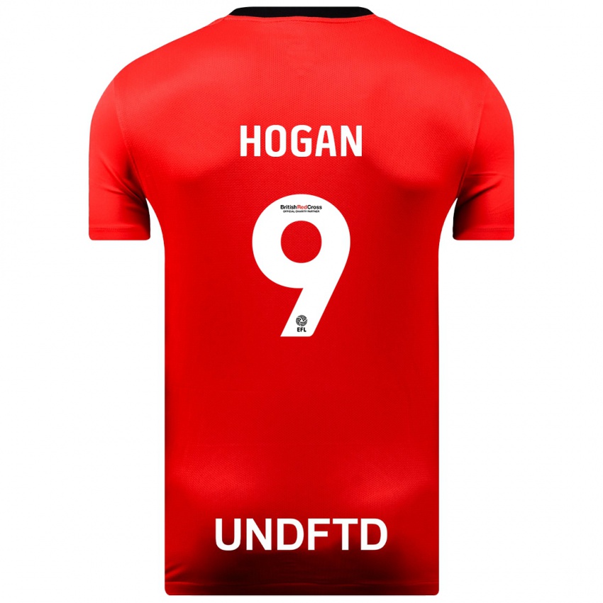 Kinder Scott Hogan #9 Rot Auswärtstrikot Trikot 2023/24 T-Shirt Österreich