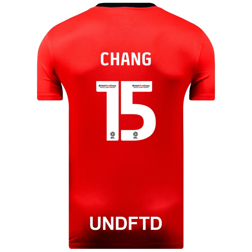 Kinder Alfie Chang #15 Rot Auswärtstrikot Trikot 2023/24 T-Shirt Österreich