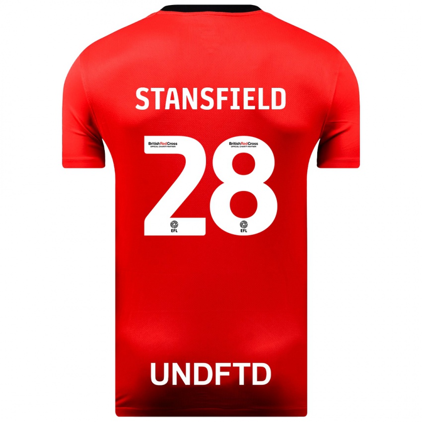 Kinder Jay Stansfield #28 Rot Auswärtstrikot Trikot 2023/24 T-Shirt Österreich