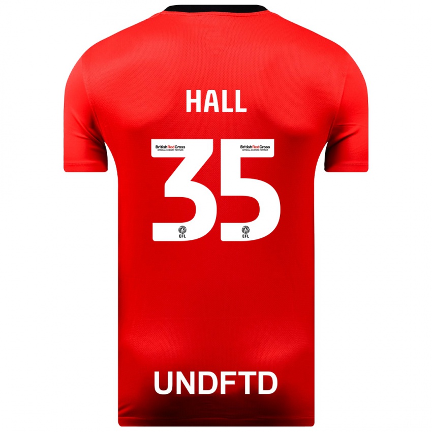 Kinder George Hall #35 Rot Auswärtstrikot Trikot 2023/24 T-Shirt Österreich