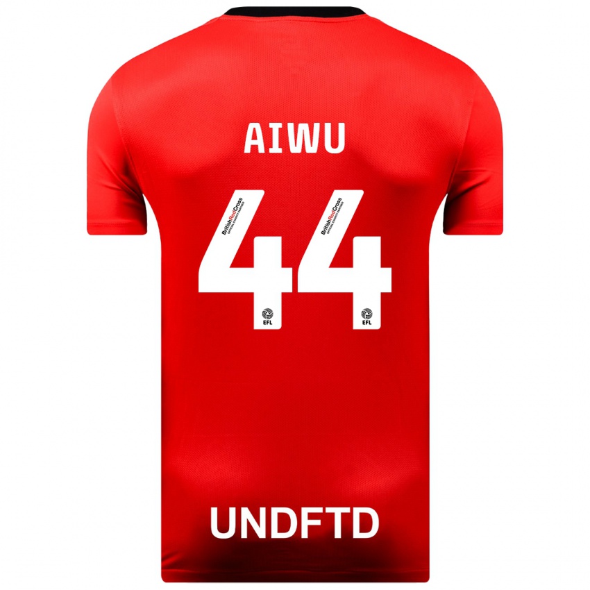 Kinder Emanuel Aiwu #44 Rot Auswärtstrikot Trikot 2023/24 T-Shirt Österreich