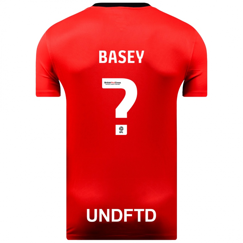 Kinder Oliver Basey #0 Rot Auswärtstrikot Trikot 2023/24 T-Shirt Österreich