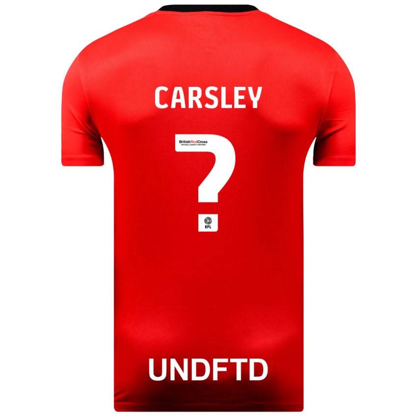 Kinder Luke Carsley #0 Rot Auswärtstrikot Trikot 2023/24 T-Shirt Österreich