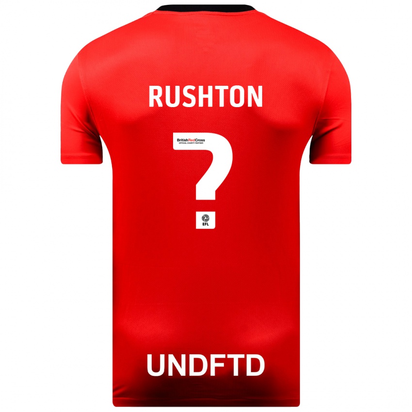 Kinder Niall Rushton #0 Rot Auswärtstrikot Trikot 2023/24 T-Shirt Österreich