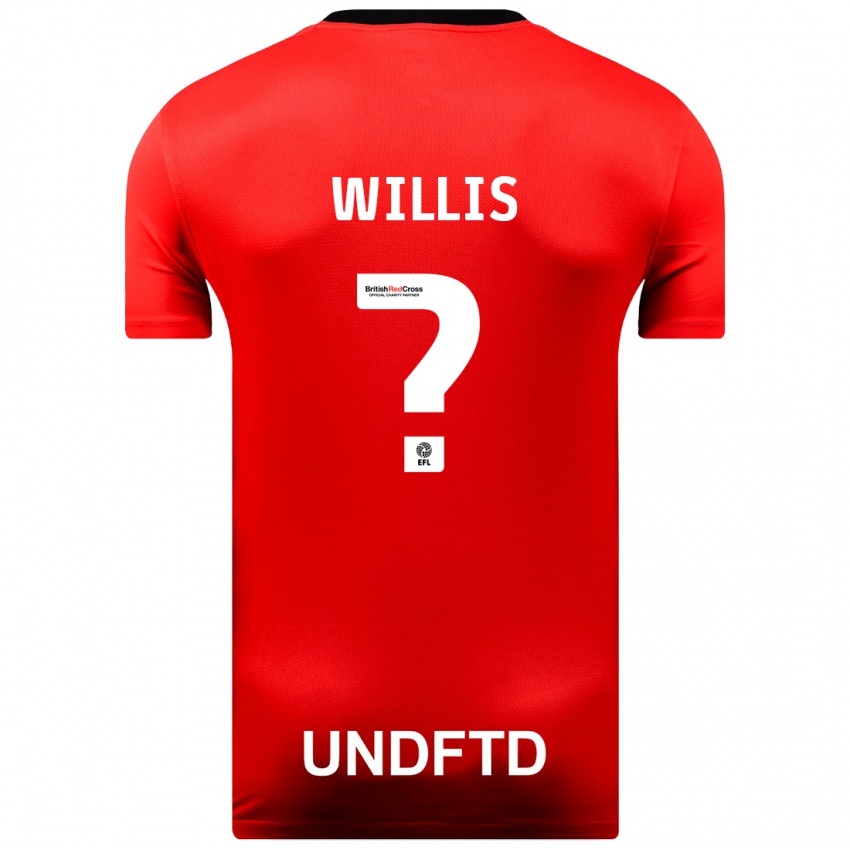 Kinder Zach Willis #0 Rot Auswärtstrikot Trikot 2023/24 T-Shirt Österreich