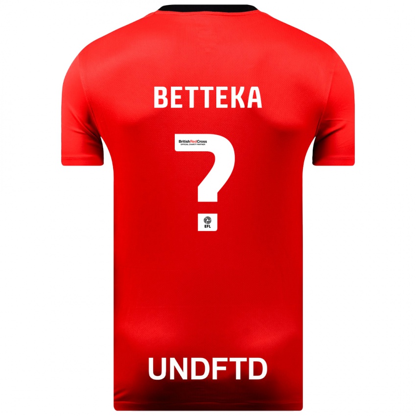 Kinder Zaid Betteka #0 Rot Auswärtstrikot Trikot 2023/24 T-Shirt Österreich