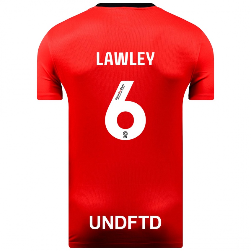 Kinder Gemma Lawley #6 Rot Auswärtstrikot Trikot 2023/24 T-Shirt Österreich