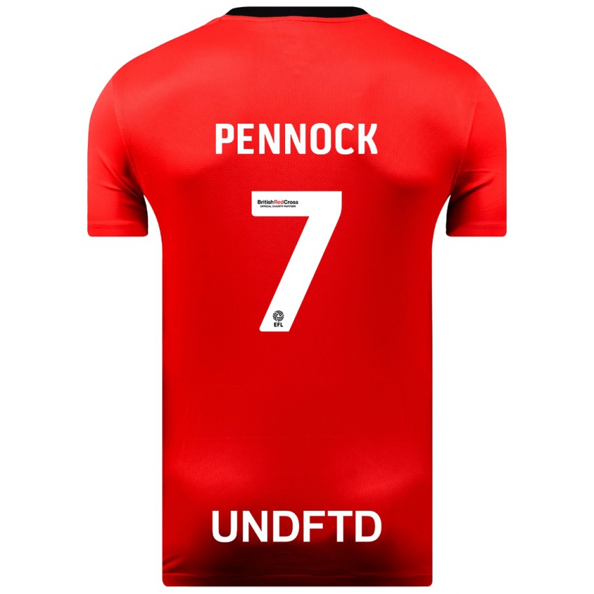 Kinder Jade Pennock #7 Rot Auswärtstrikot Trikot 2023/24 T-Shirt Österreich