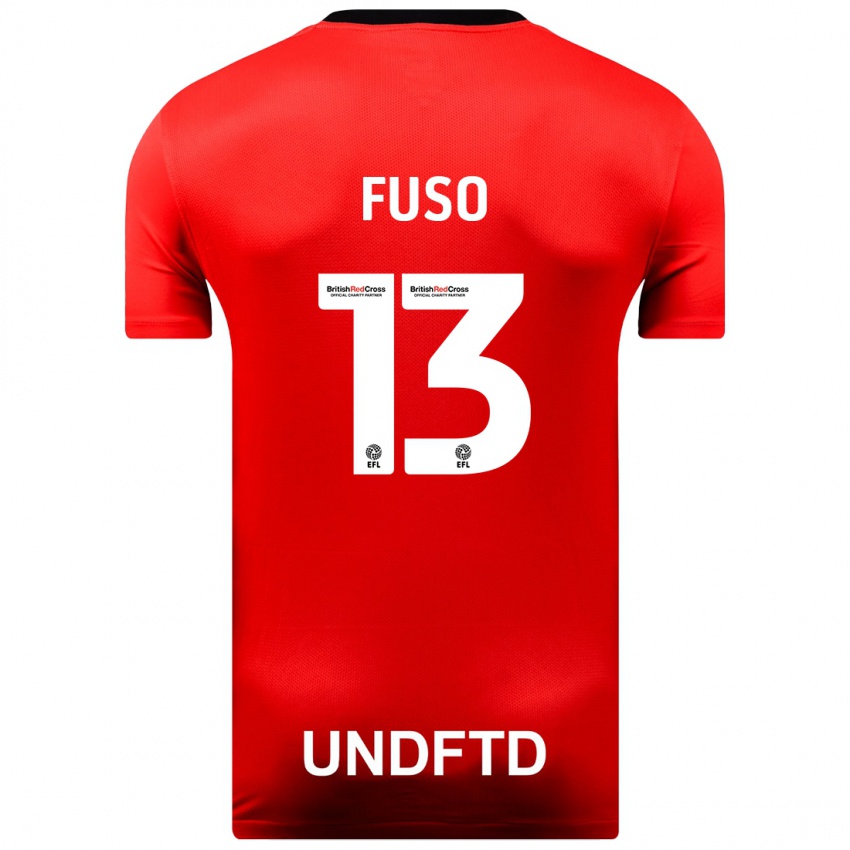 Kinder Ivana Fuso #13 Rot Auswärtstrikot Trikot 2023/24 T-Shirt Österreich