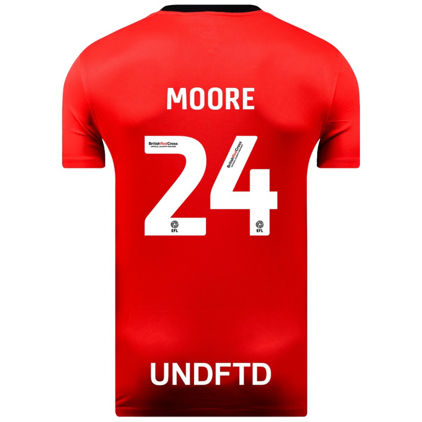 Kinder Jade Ellis Moore #24 Rot Auswärtstrikot Trikot 2023/24 T-Shirt Österreich