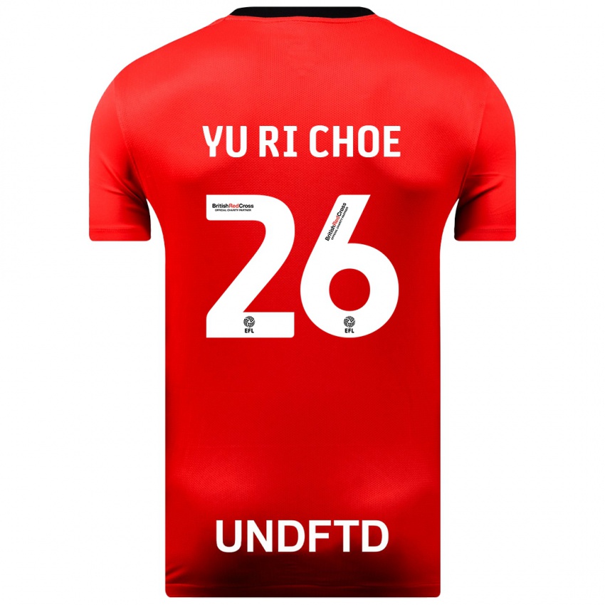 Kinder Yu-Ri Choe #26 Rot Auswärtstrikot Trikot 2023/24 T-Shirt Österreich