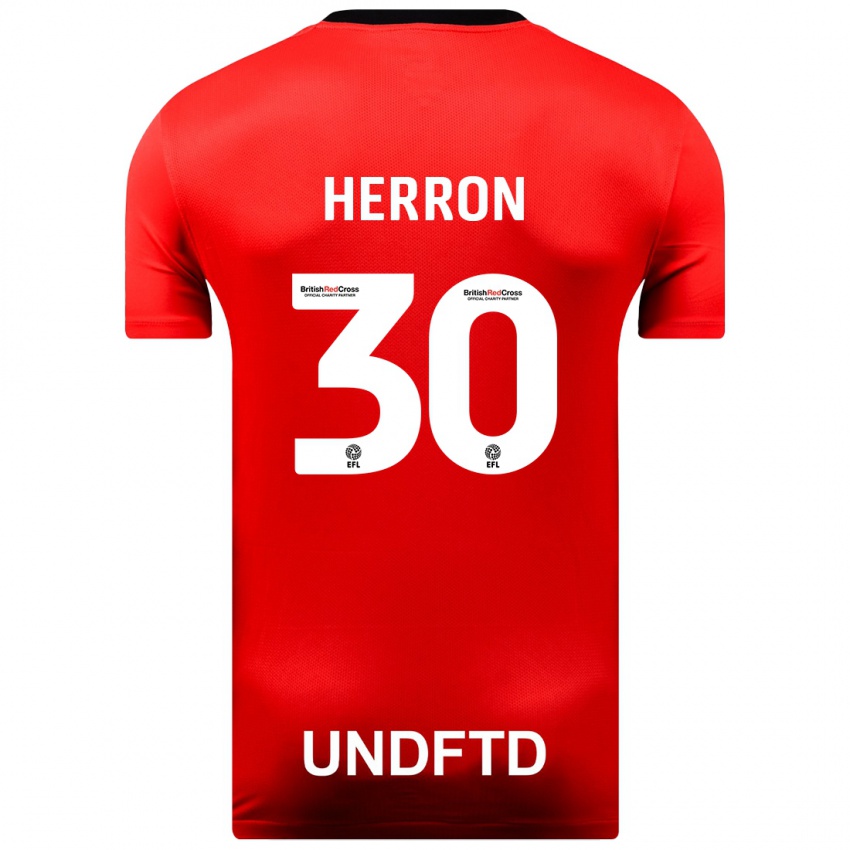 Kinder Neve Herron #30 Rot Auswärtstrikot Trikot 2023/24 T-Shirt Österreich