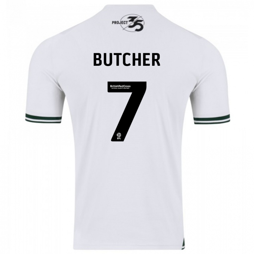 Kinder Matt Butcher #7 Weiß Auswärtstrikot Trikot 2023/24 T-Shirt Österreich