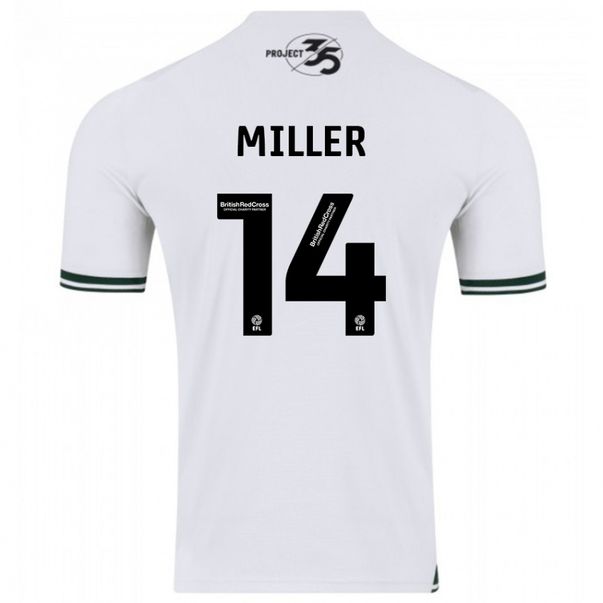 Kinder Mickel Miller #14 Weiß Auswärtstrikot Trikot 2023/24 T-Shirt Österreich