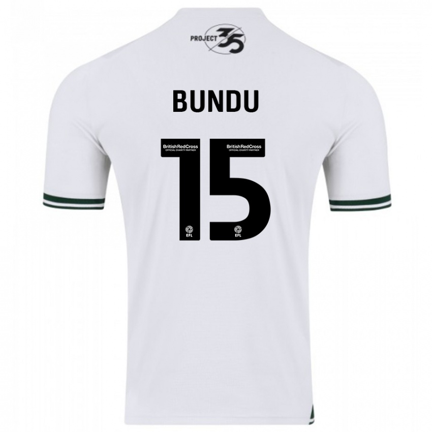 Kinder Mustapha Bundu #15 Weiß Auswärtstrikot Trikot 2023/24 T-Shirt Österreich