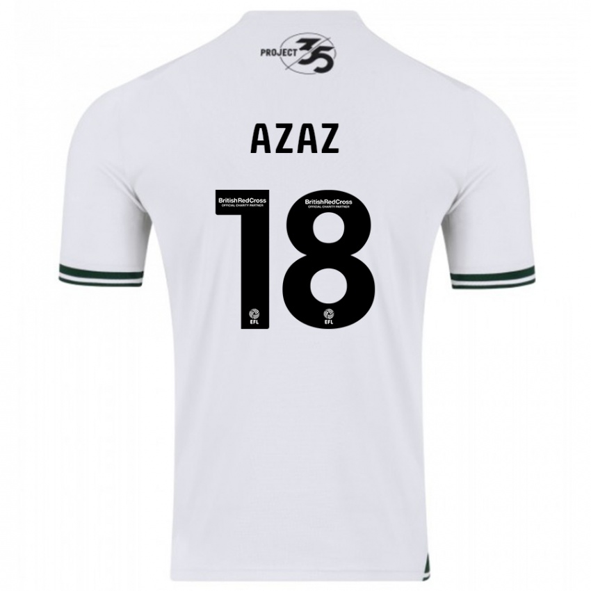 Kinder Finn Azaz #18 Weiß Auswärtstrikot Trikot 2023/24 T-Shirt Österreich