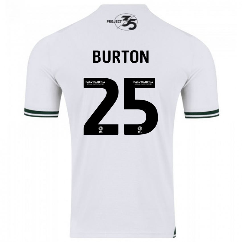 Kinder Callum Burton #25 Weiß Auswärtstrikot Trikot 2023/24 T-Shirt Österreich