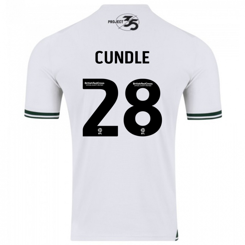 Kinder Luke Cundle #28 Weiß Auswärtstrikot Trikot 2023/24 T-Shirt Österreich