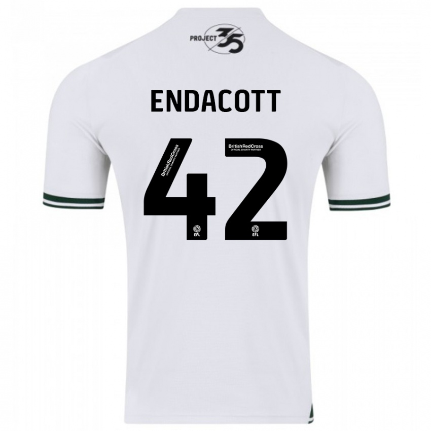 Kinder Jack Endacott #42 Weiß Auswärtstrikot Trikot 2023/24 T-Shirt Österreich