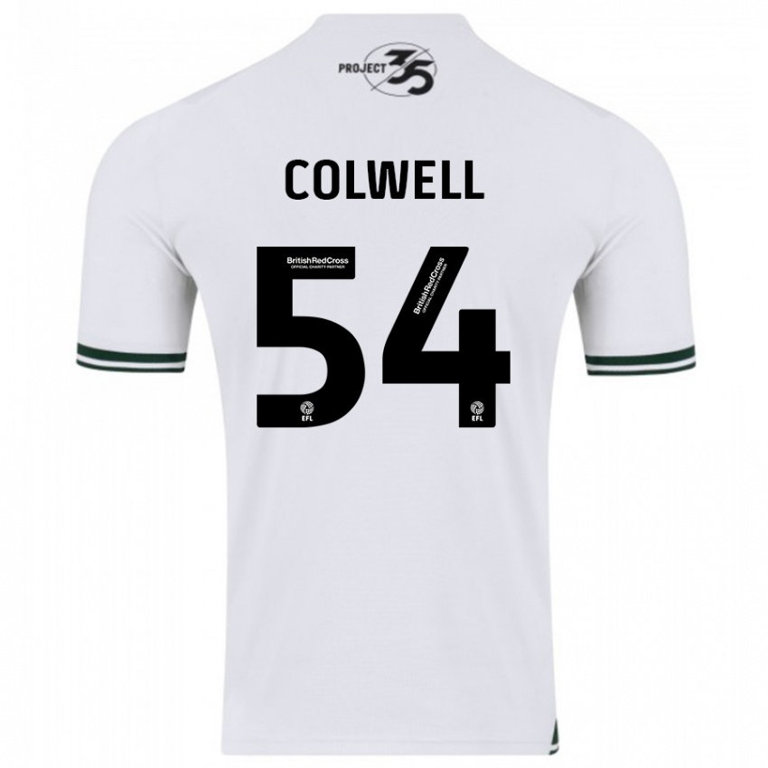 Kinder Lewis Colwell #54 Weiß Auswärtstrikot Trikot 2023/24 T-Shirt Österreich