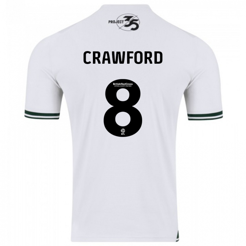 Kinder Imy Crawford #8 Weiß Auswärtstrikot Trikot 2023/24 T-Shirt Österreich