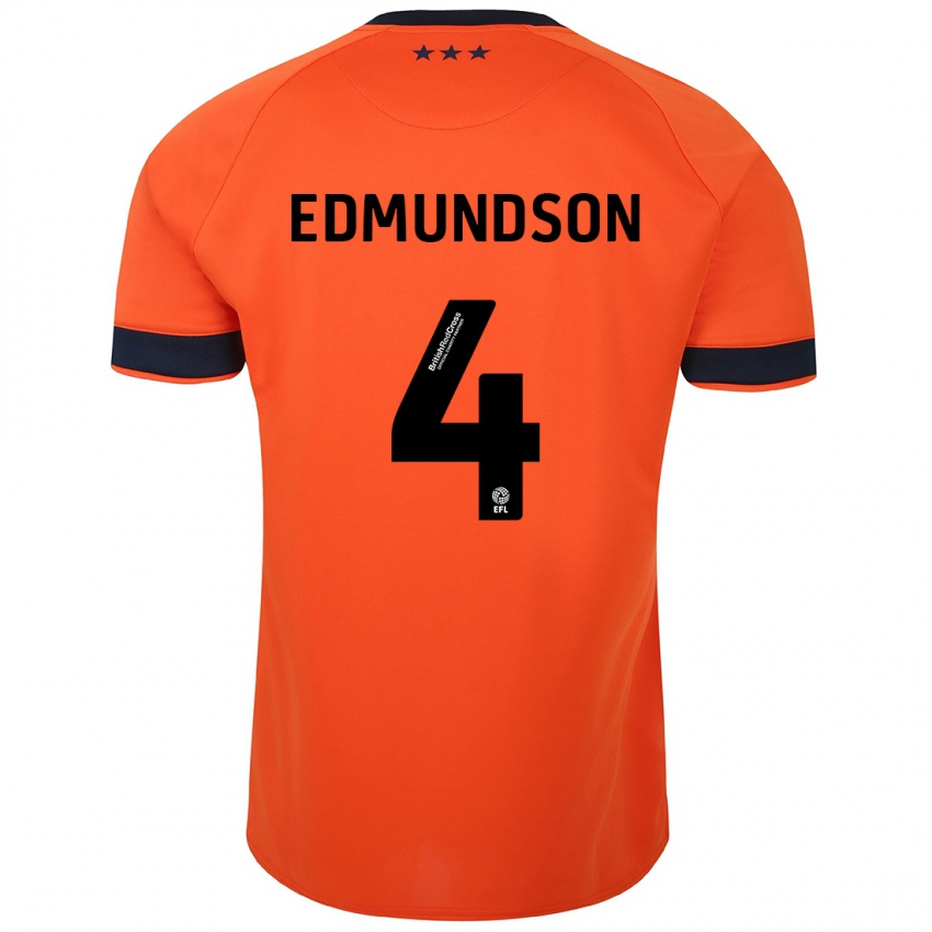 Kinder George Edmundson #4 Orangefarben Auswärtstrikot Trikot 2023/24 T-Shirt Österreich