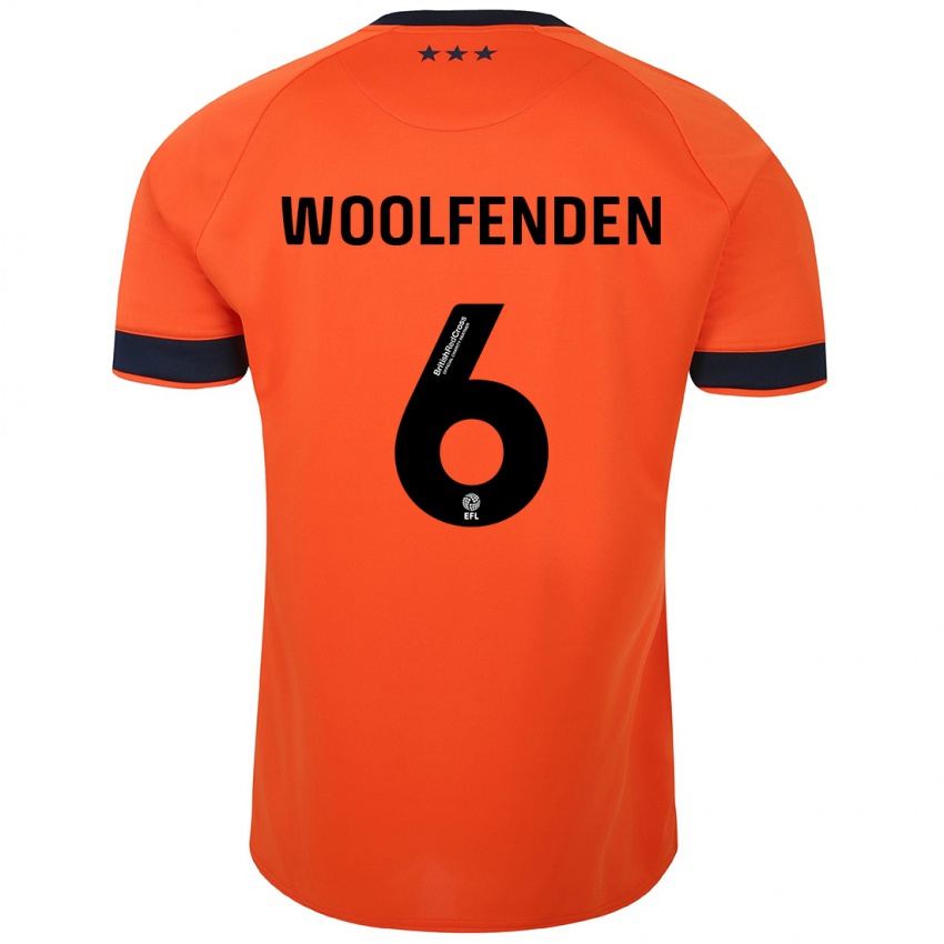 Kinder Luke Woolfenden #6 Orangefarben Auswärtstrikot Trikot 2023/24 T-Shirt Österreich