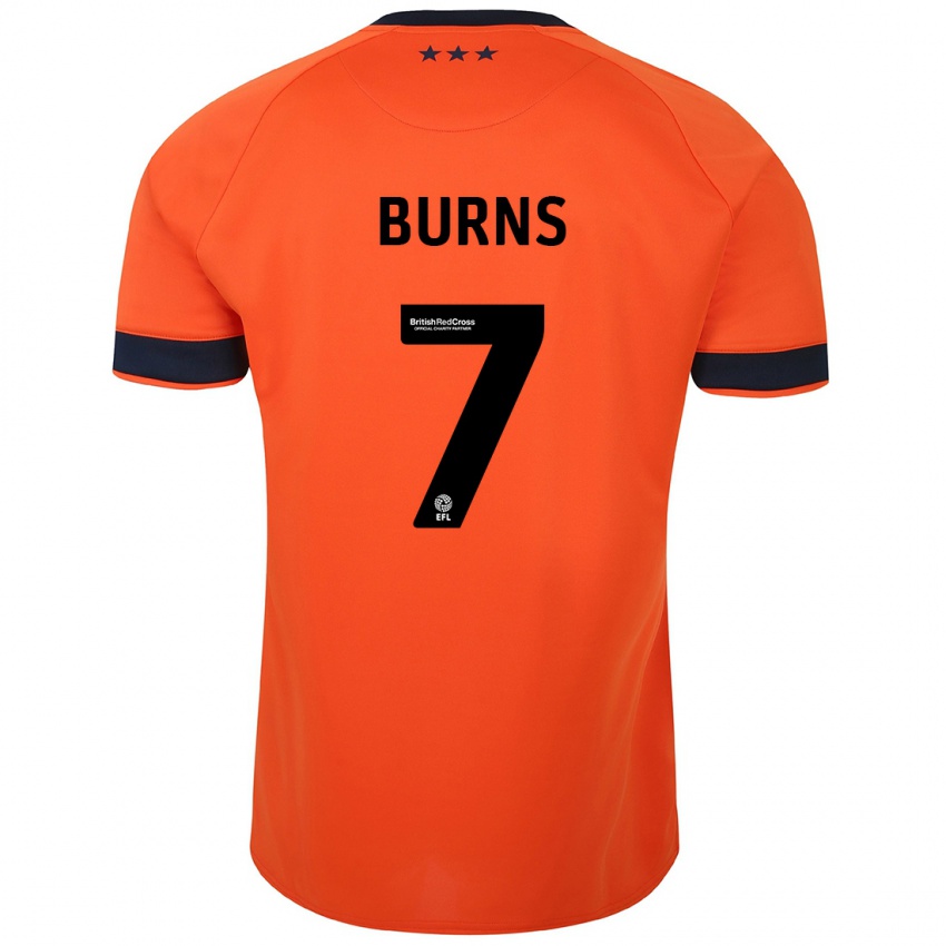 Kinder Wes Burns #7 Orangefarben Auswärtstrikot Trikot 2023/24 T-Shirt Österreich
