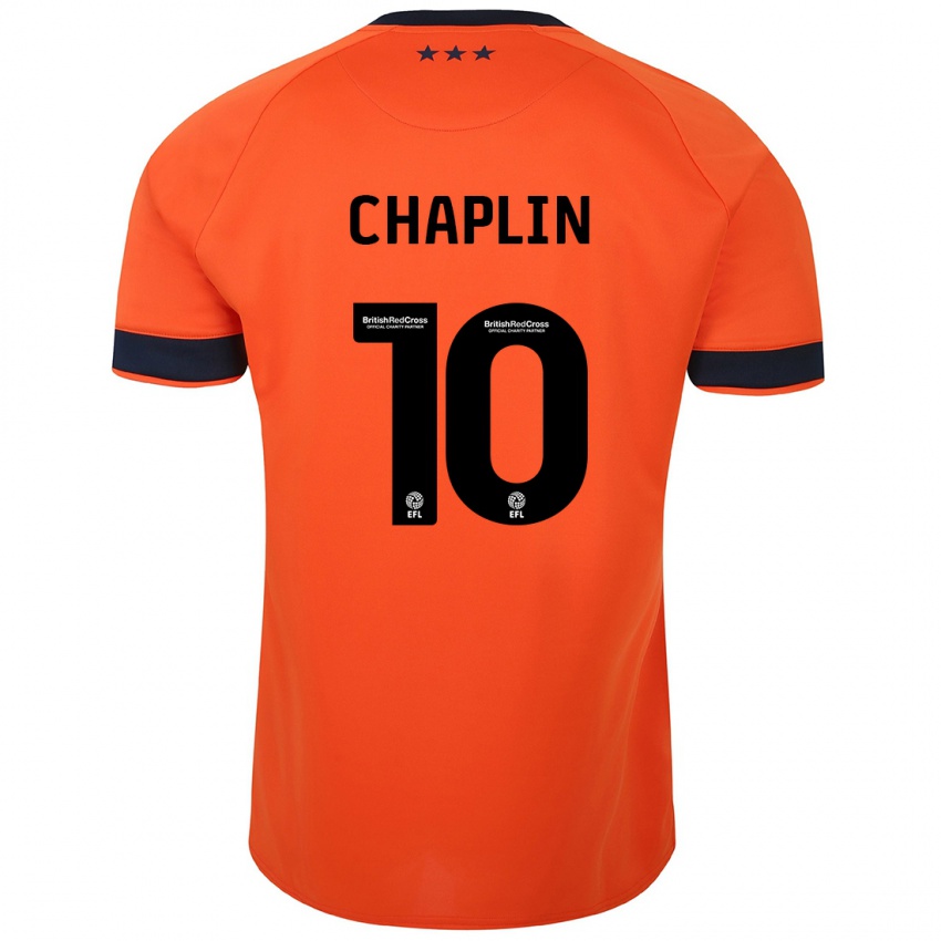 Kinder Conor Chaplin #10 Orangefarben Auswärtstrikot Trikot 2023/24 T-Shirt Österreich