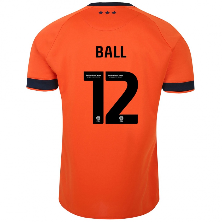 Kinder Dominic Ball #12 Orangefarben Auswärtstrikot Trikot 2023/24 T-Shirt Österreich