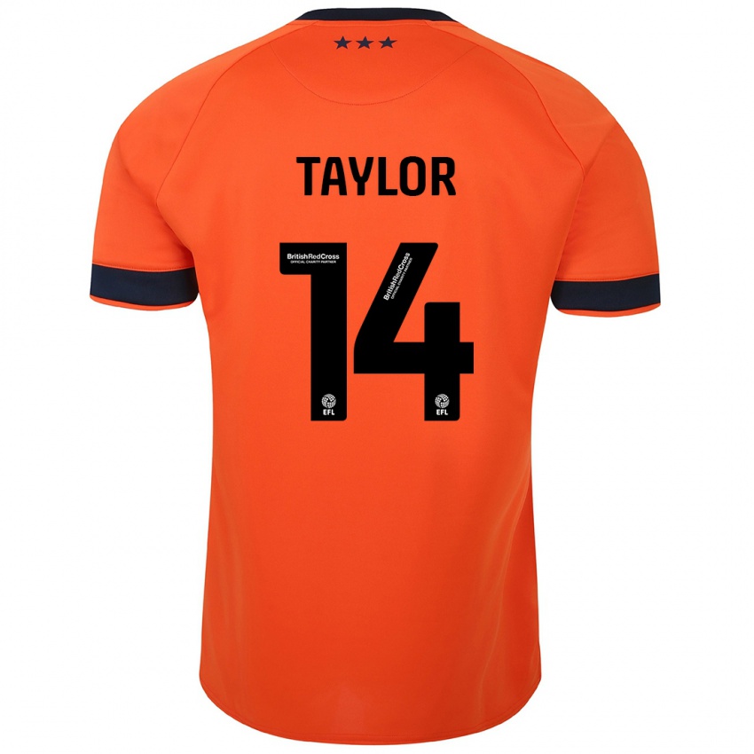 Kinder Jack Taylor #14 Orangefarben Auswärtstrikot Trikot 2023/24 T-Shirt Österreich