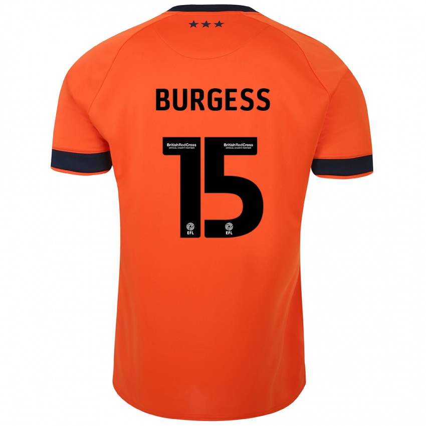 Kinder Cameron Burgess #15 Orangefarben Auswärtstrikot Trikot 2023/24 T-Shirt Österreich